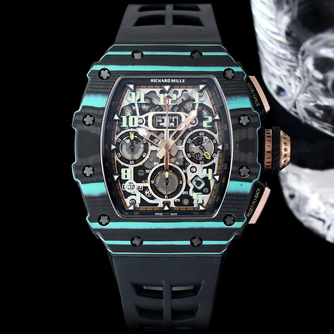 0-828.jpg Richard Mille RM 011 Carbon 7750 RM011-FM 1:1 Replik Uhr