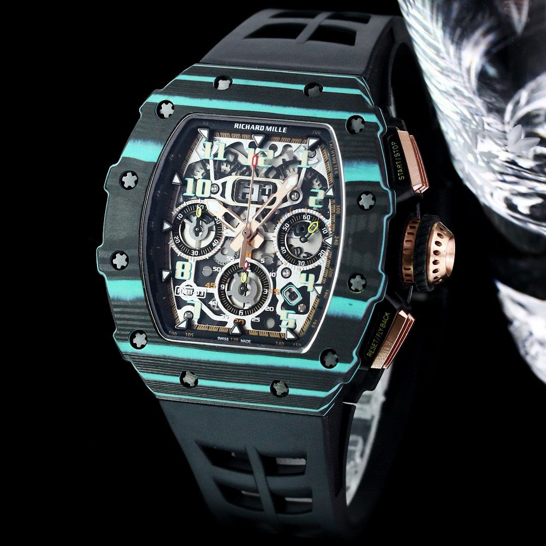 1-828.jpg Richard Mille RM 011 Carbon 7750 RM011-FM 1:1 Replik Uhr