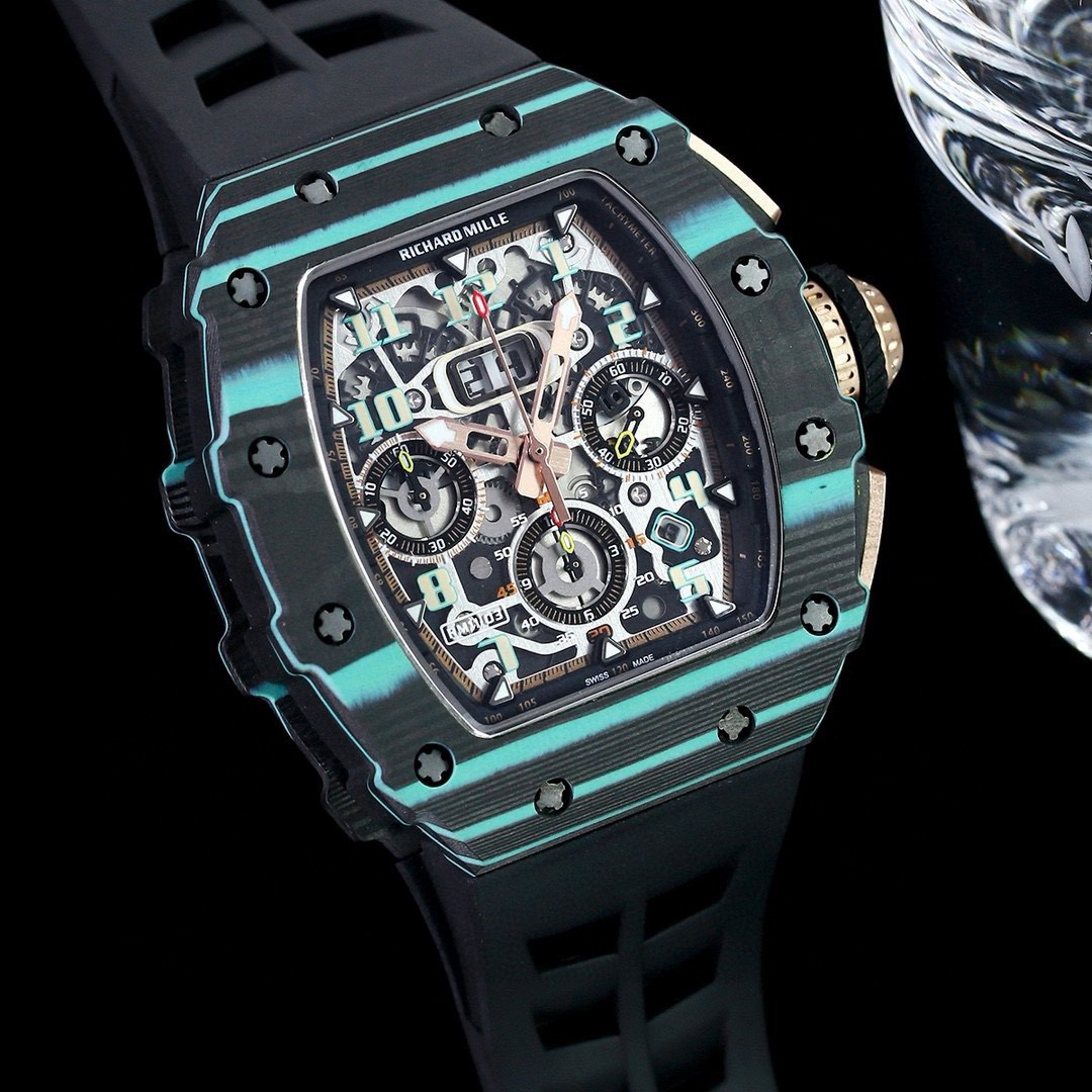 2-828.jpg Richard Mille RM 011 Carbon 7750 RM011-FM 1:1 Replik Uhr