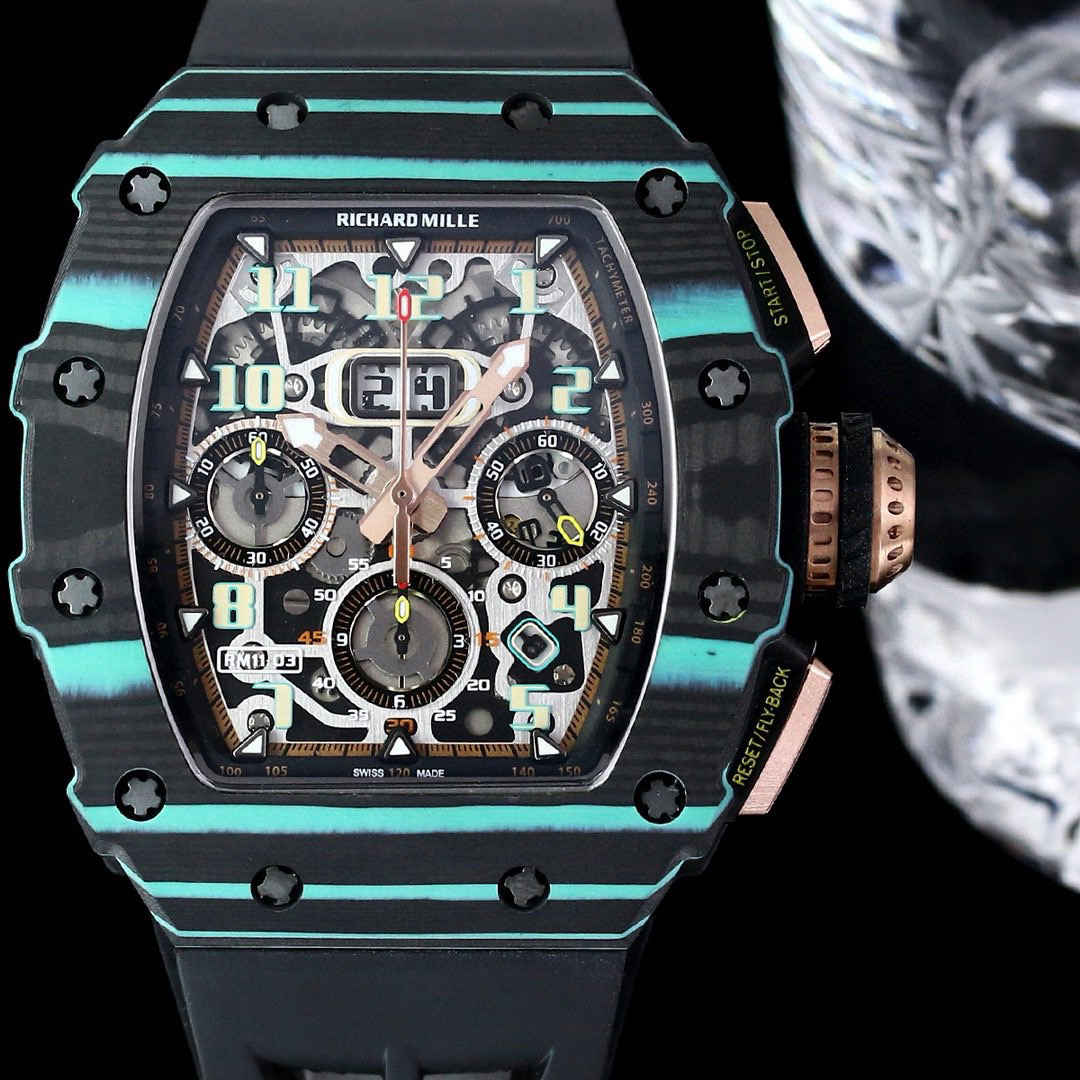 3-829.jpg Richard Mille RM 011 Carbon 7750 RM011-FM 1:1 Replik Uhr