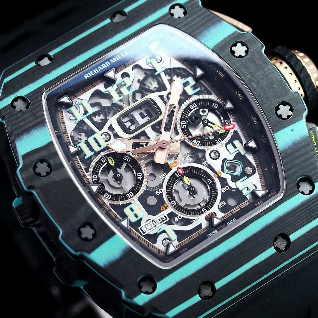 5-823.jpg Richard Mille RM 011 Carbon 7750 RM011-FM 1:1 Replik Uhr
