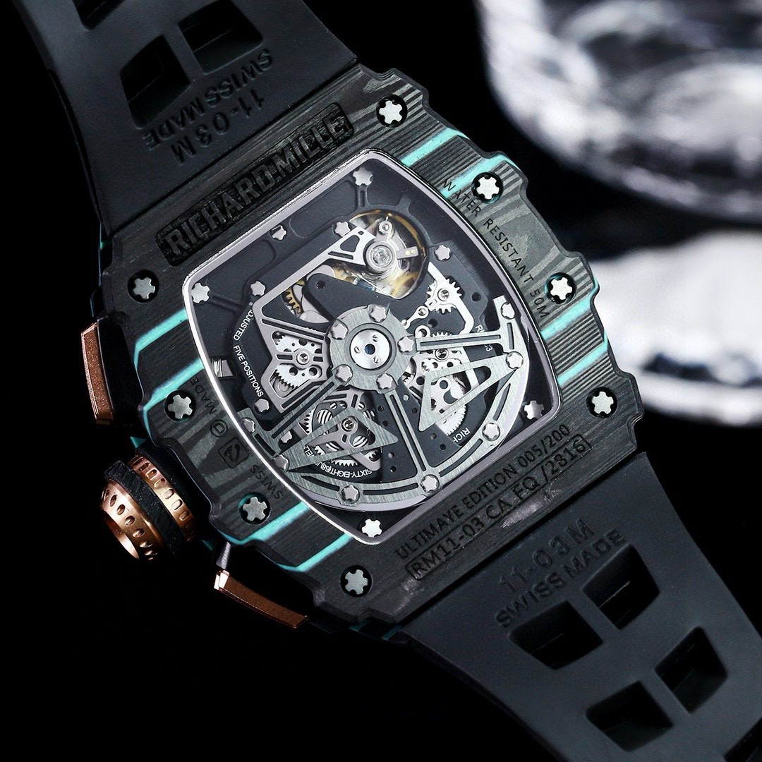 7-772.jpg Richard Mille RM 011 Carbon 7750 RM011-FM 1:1 Replik Uhr